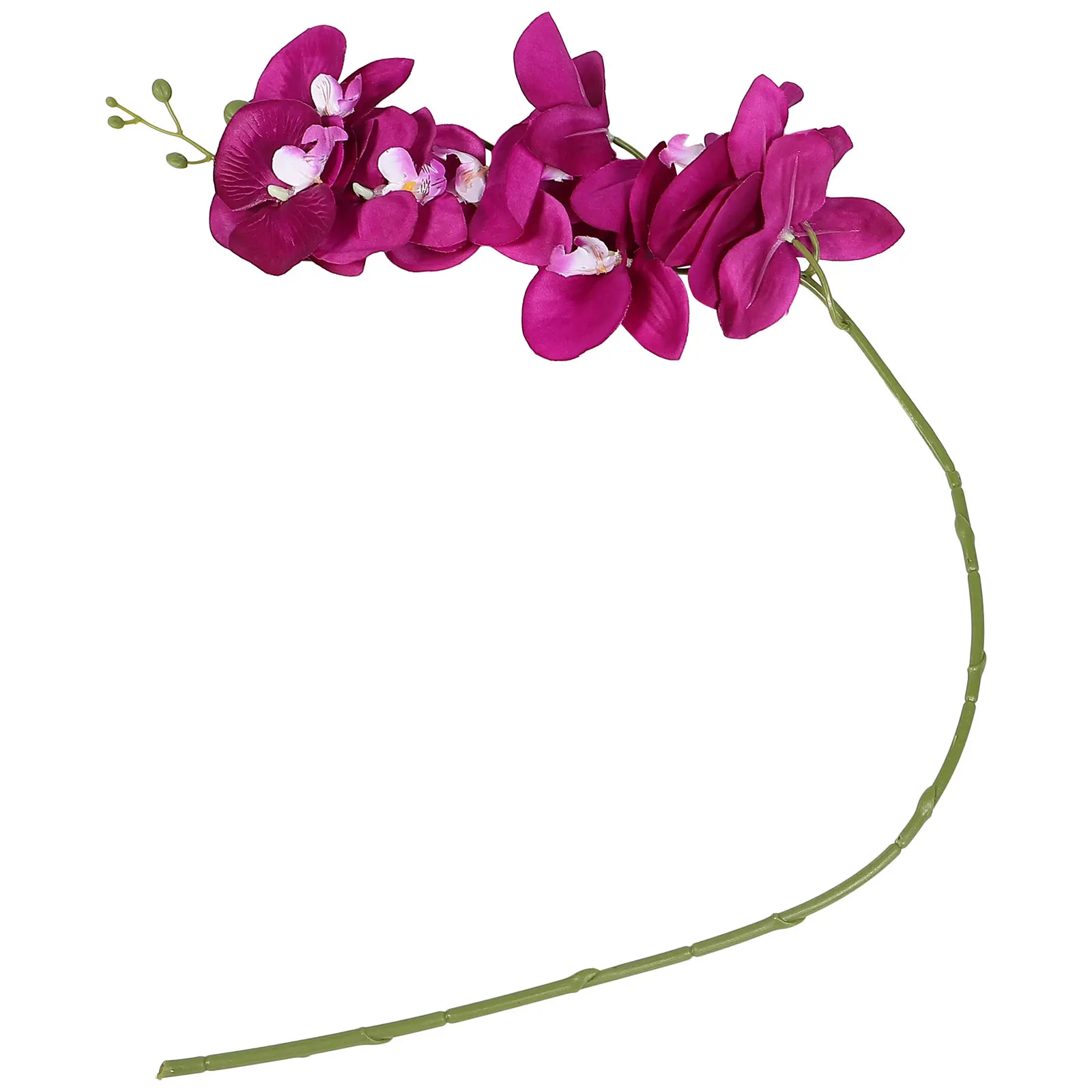 

8 Artificial Orchid Flowers Purple Simulation Phalaenopsis Wedding Decoration Home Elegant Fake Flower Arrangement