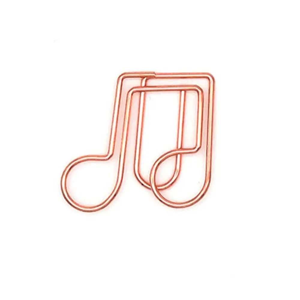 

10pcs Metal Memo Music Note Paper Clips Index Bookmark Music Note Metal Paper Clips Guitar Clip-on Creative Bookmark Clip