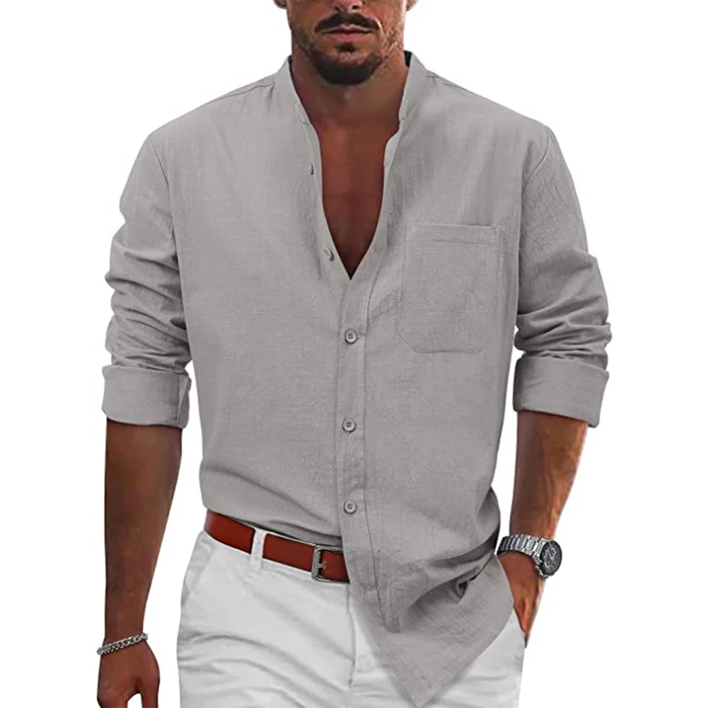 

Collared Dress Shirt for Men Casual Style Elegant Long Sleeves Button Down for Casual or Semi Formal Events