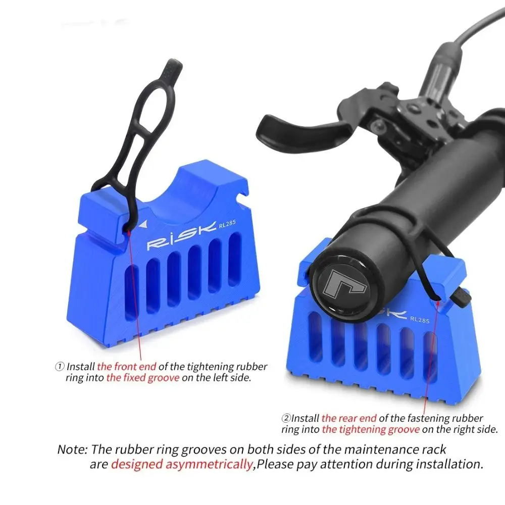 1 زوج الإفراج السريع دراجة إصلاح حامل عدم الانزلاق العالمي الدراجة وقوف السيارات استقرار قابل للتعديل الجبهة المقود الدعم #5