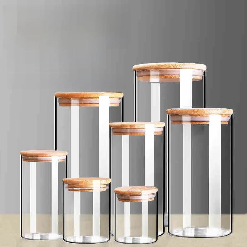 food-grade-glass-sealed-storage-jar-with-lid-for-kitchen-home-use-transparent-moisture-proof-tea-canister-snack-empty-bottle