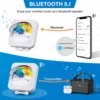 ポータブル CD プレーヤー Bluetooth スピーカー ステレオ CD プレーヤー LED スクリーン 壁掛け可能な CD 音楽プレーヤー IR リモコン付き FM ラジオ 2