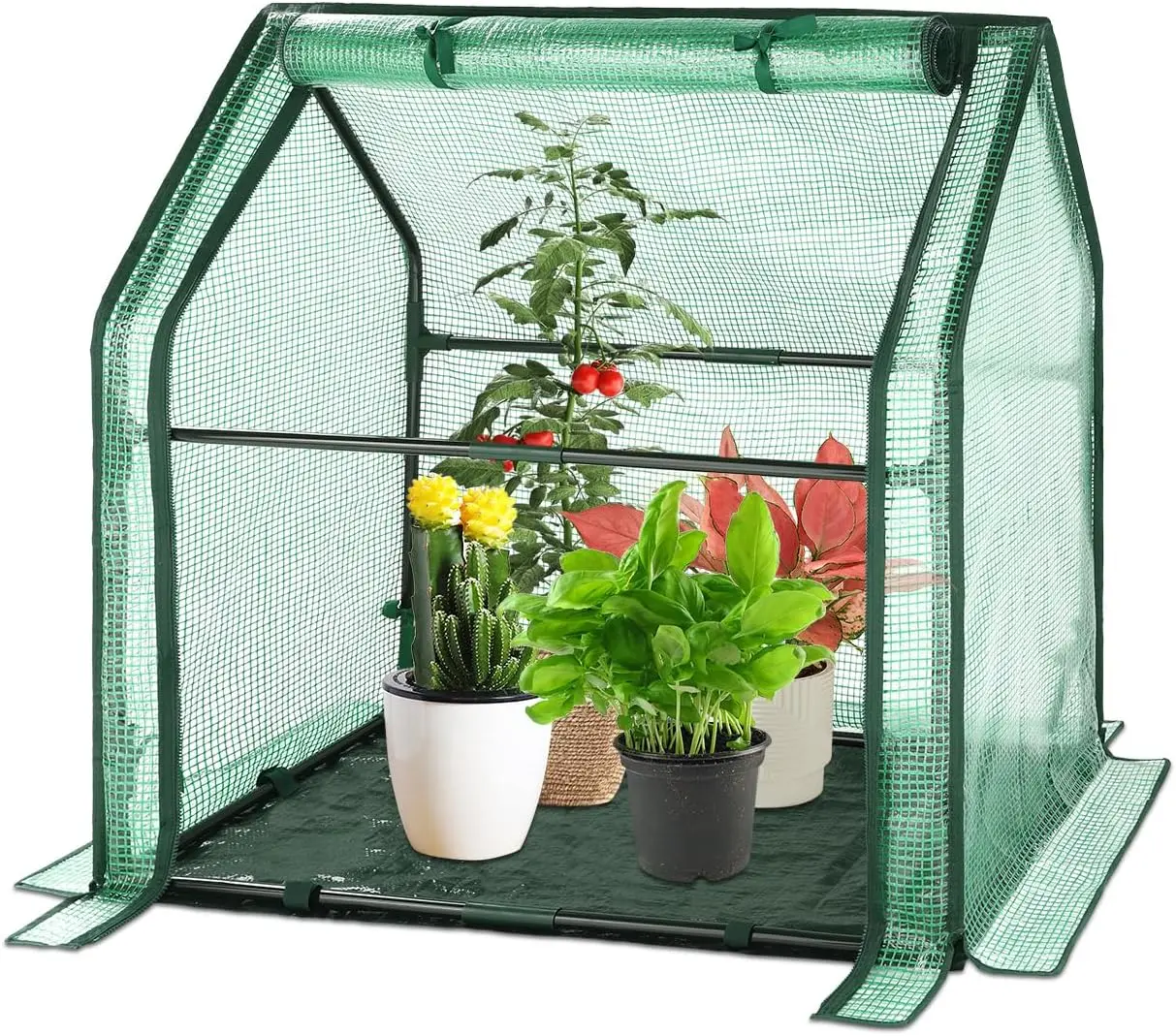 

Portable Mini Greenhouse Small Green House with Waterproof Pad 36x18x33 Inch Plant Cover Tent for Garden Small Plants
