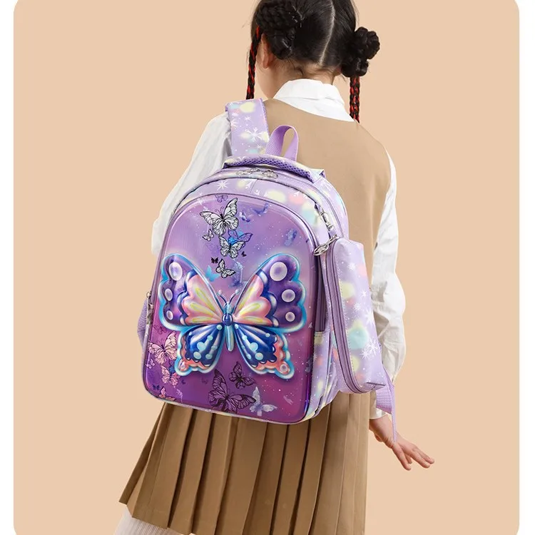 2025 2PCS Unicorn Backpack for Girls Princess Kids School Bag Waterproof Fairy Tale Schoolbag Book Bags for Teen Girls mochila