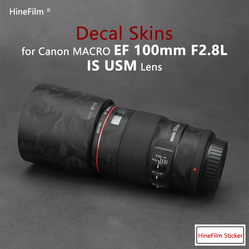 for Canon EF 100mm f/2.8 Macro USM Lens Premium Decal Skin for EF100F2.8 Lens Protector Cover Film 100F2.8 Protective Sticker