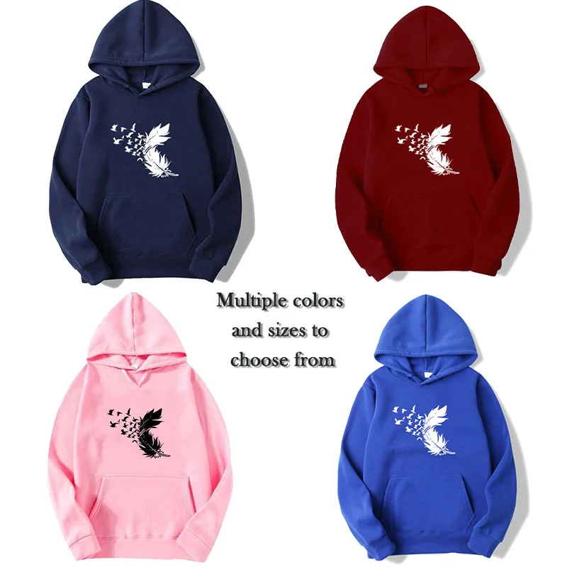 

New Fashion Women's Drawstring Hoodie Sweatshirt Women's Loose Casual Shirt Printed Sports Top Comfortable and Simple Top