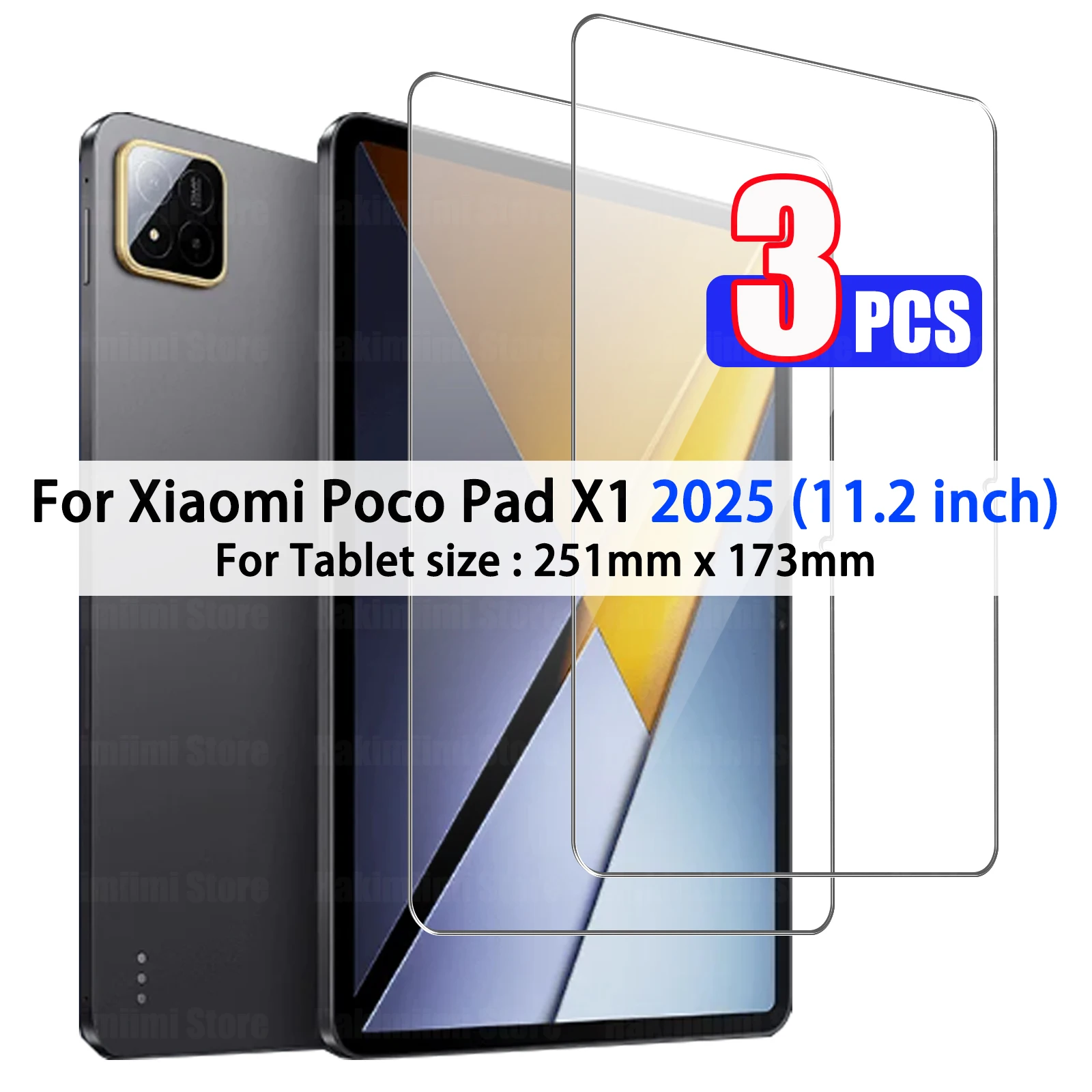 

Защитная пленка для экрана 11.2" Xiaomi Poco Pad X1 (2025) — без пузырьков, противоударная, HD, устойчивая к царапинам, из закаленного стекла