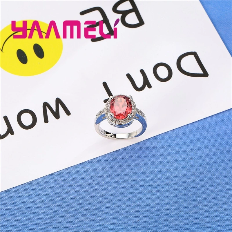 Fire Red Disc 925 Sterling Silver Wide Face Ring Passion Style Wedding For Brid Groom Ceremony Jewelry Best Gift
