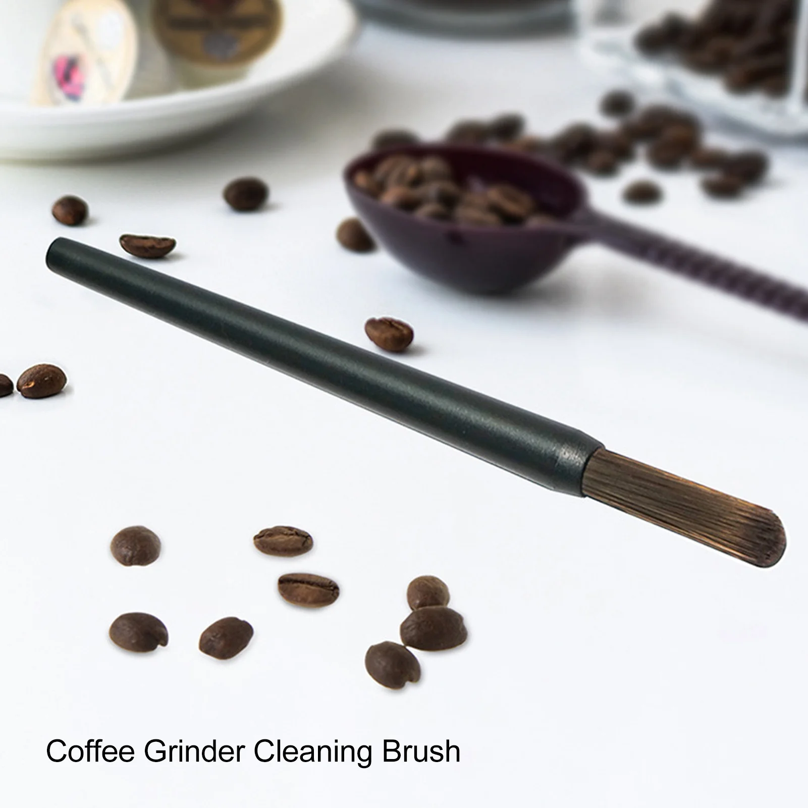 1PC Coffee Grinder Cleaning Brush with Ergonomic Plastic Handle High Efficiency Cleaner for Espresso Machines Accessories