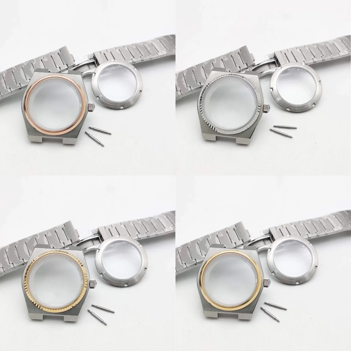 

Highend Silver 40mm Modified Case+Band Fits PRX Super Player NH35 NH36 Automatic Movement for 28.5mm 31.8mm Dial Sapphire Glass