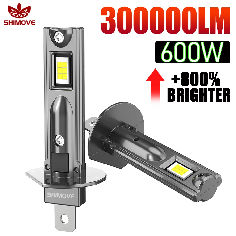 

H1 LED CANBUS Headlight Bulb 300000LM 1:1 Mini Size Diode Automobile Lamps 6000K Plug And Play Led Lights for Car Foggers 12V