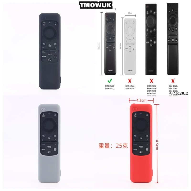

For SAMSUNG BN59-01432 01436 TV Remote Control Silicone Protective Cover Case Shockproof Anti-drop Anti-scratch