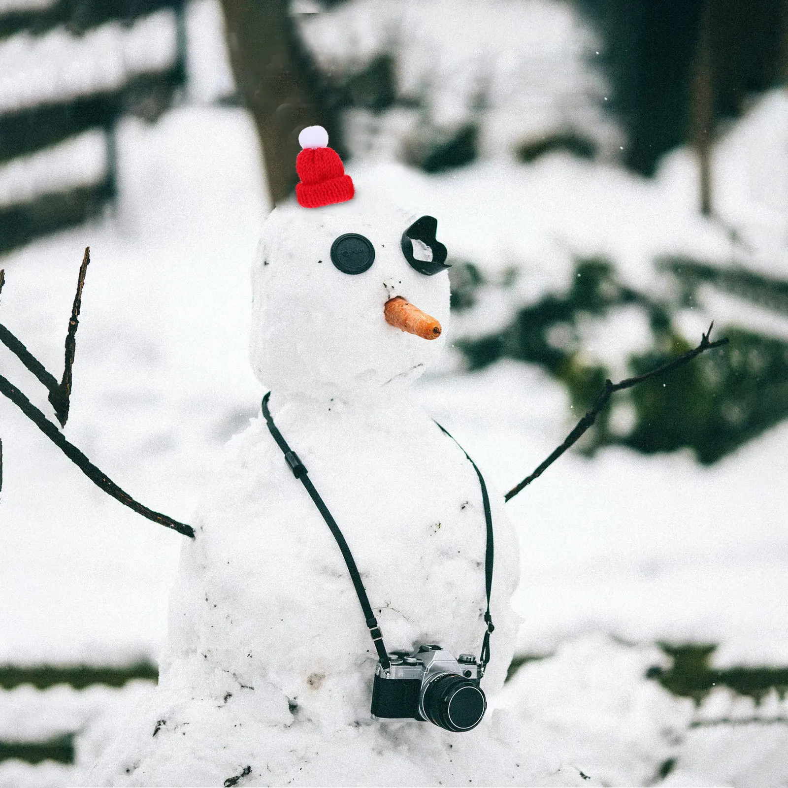 

12Pcs Knitted Hat Scarf Set Christmas Decor Handmade Craft Bottle Cover Knitted Decor Christmas Ornament Xmas Ornament