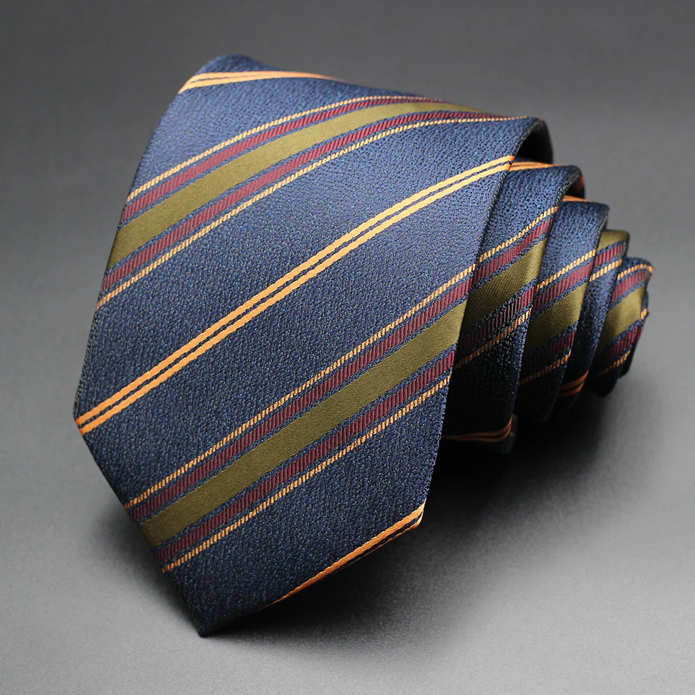 신상품 스트라이프 블루 참신한 디자이너 웨딩 타이 남성용 선물 남성 패션 넥타이 비즈니스 파티용