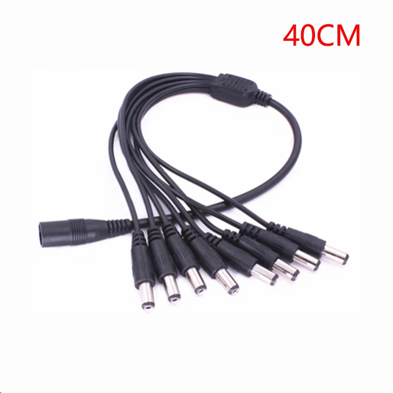 DC 1 to 8 Power Split Splitter Cable 5.5*2.1mm for CCTV Camera Security DVR