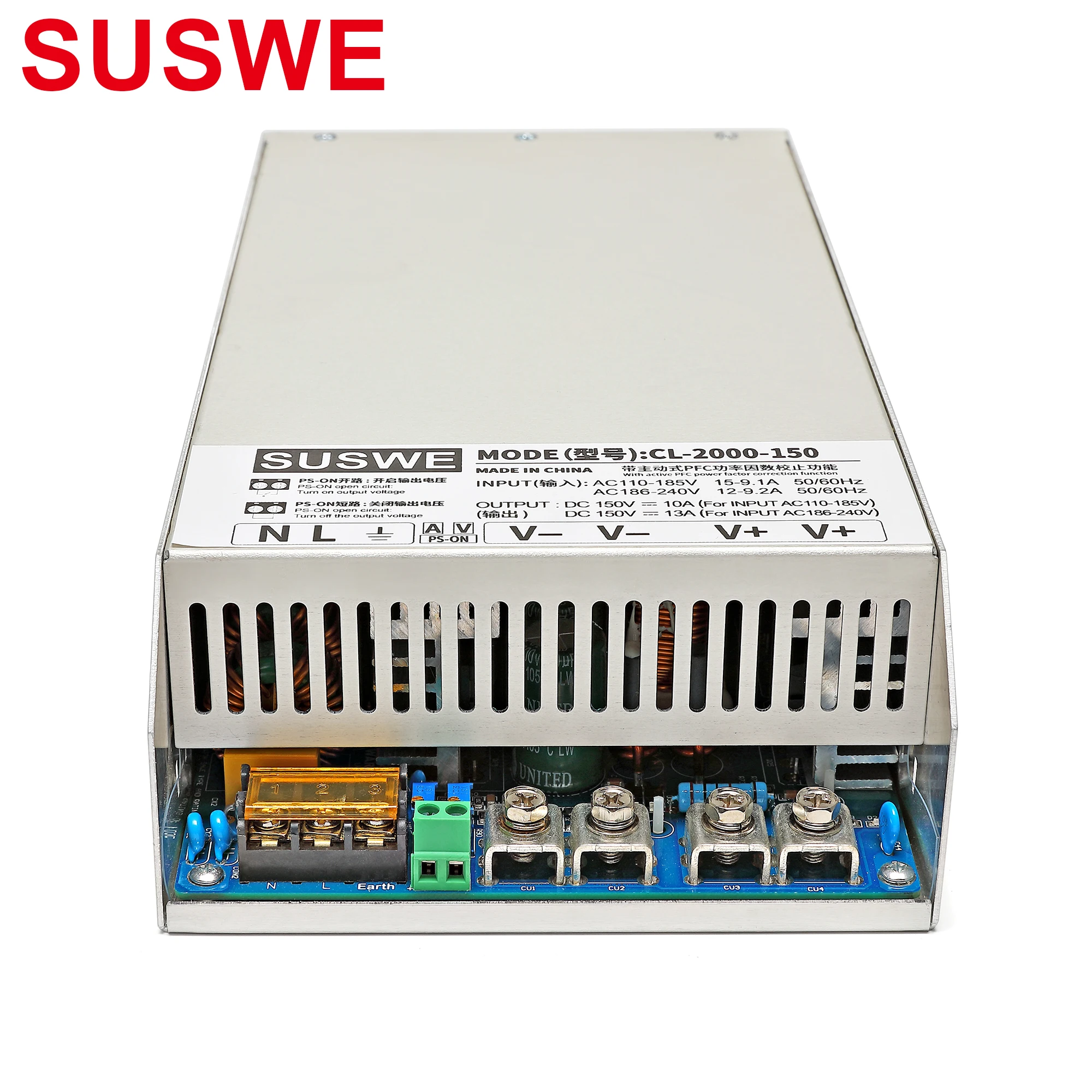 NEW (PFC)1500W 1800W 2000W high-power adjustable DC switching power supply 24V/30V/36V/40V/45V/48V/60V/80V/110V/220V/250V/300V