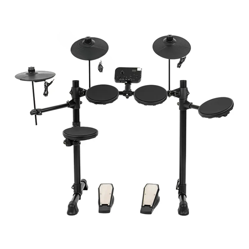 

Electronic Drum Set 4 Drums 3 Cymbals Full Silicone Electronic Drum Kit 180 Tones percussion music USB, MIDI,Headphone Interface