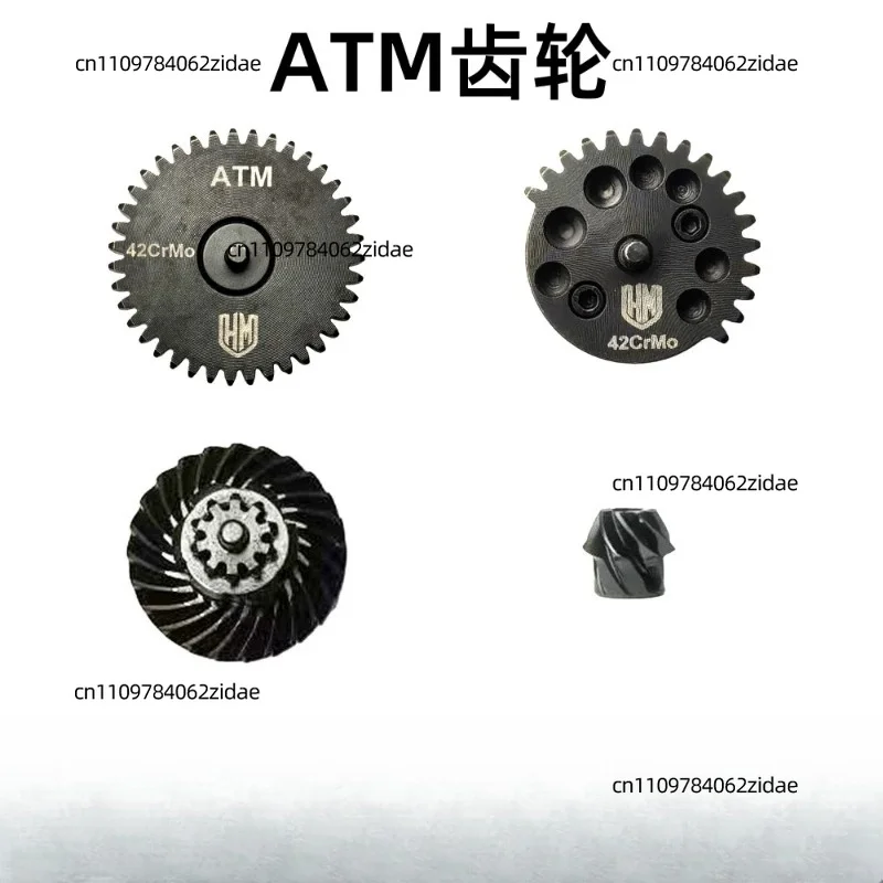 For HM CNC 42Cr Steel Cut Crown Spur Gear Gel Blaster Gearbox Upgrade Parts for ATM Toy Blaster