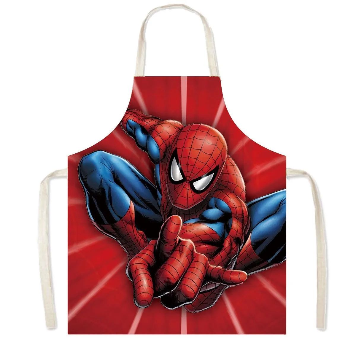 Spiderman Apron Marvel Superhero Sleeveless Cartoon Adult Children Apron Restaurant Kitchen Anti-fouling Cleaning Tools