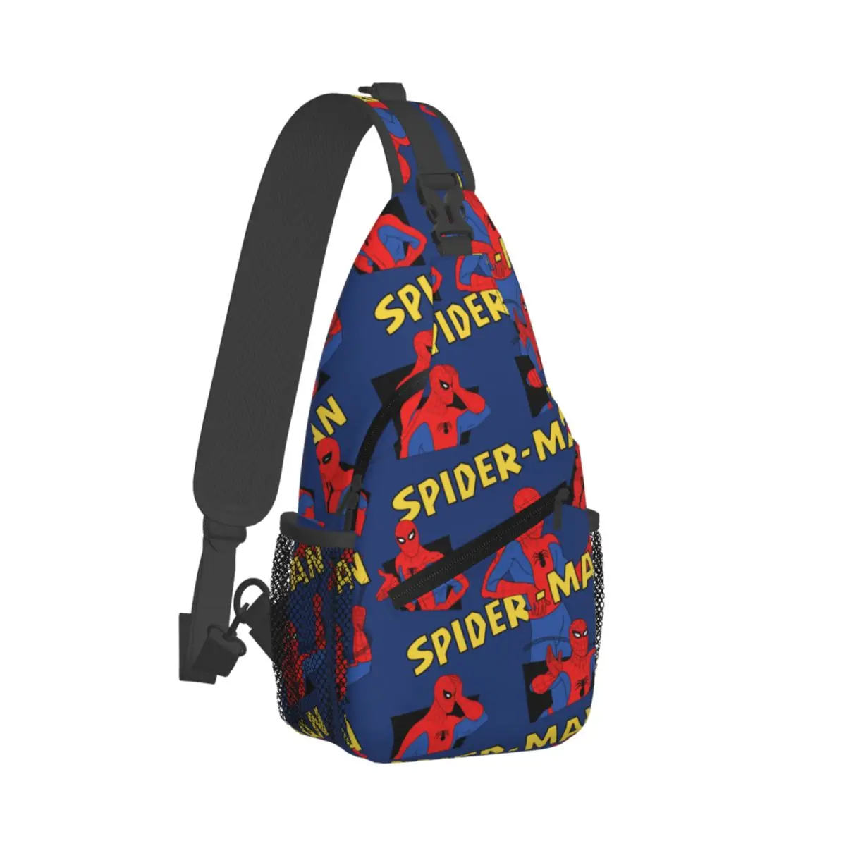 

Spider Man Pose Pattern Crossbody Sling Bags Small Chest Bag Shoulder Backpack Daypack for Hiking Outdoor Cycling Bookbag