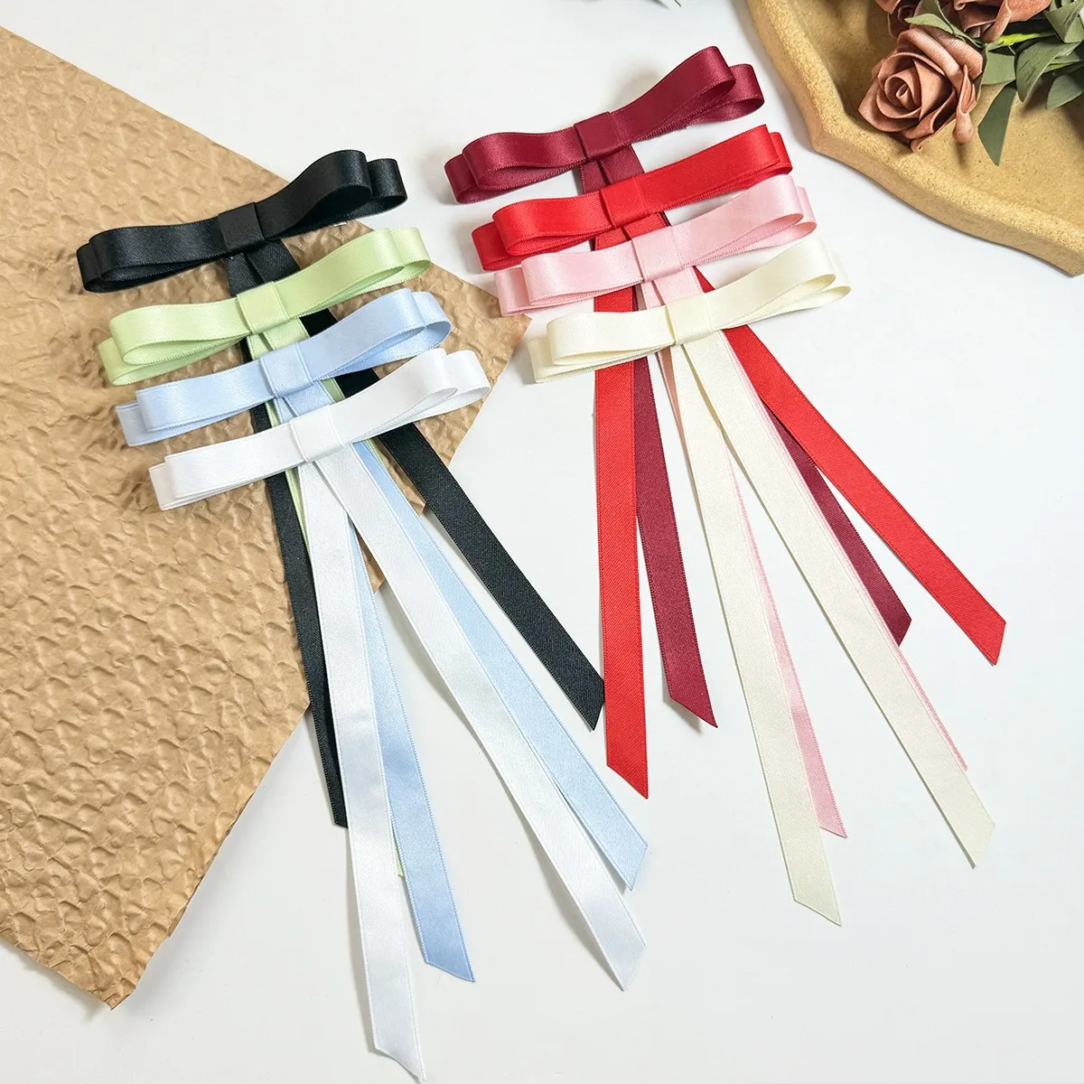 

Korea Fashion Long Tassel Ribbon Bow Hair Clips Long Ribbon Hairpins Long Bow Barrette Headband For Women Girls Hair Accessories