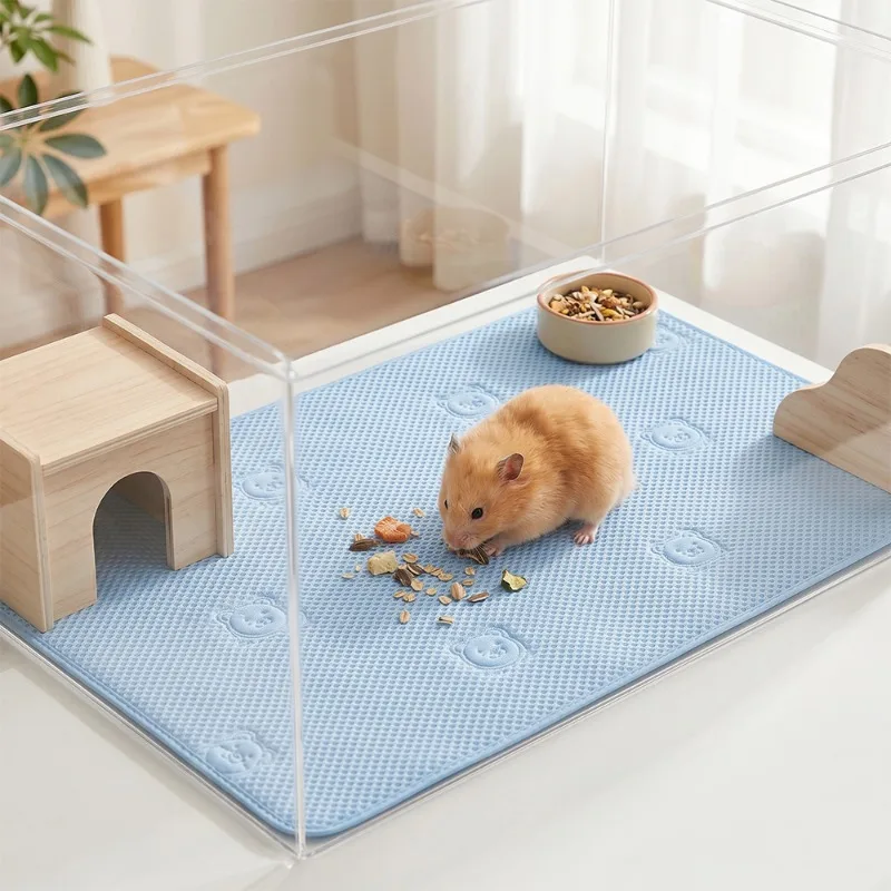 1 Stück Waschbare Haustier-Urinmatte Wasserdichte Wiederverwendbare Kaninchenkäfig-Auflage Hamster-Bettmatte Auslaufsichere Meerschweinchen-Bettunterlage Urin-Trainingsunterlage – Detail 9