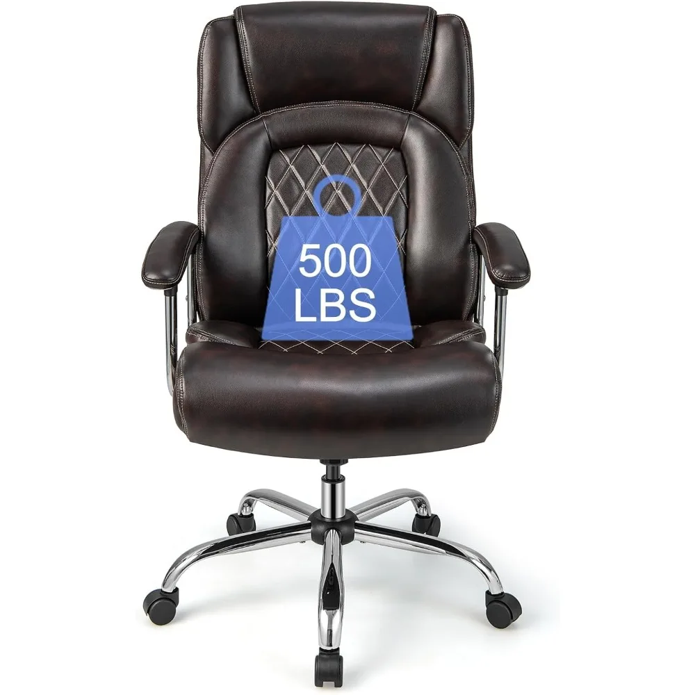 Executive Office Chair High Back Home Office Desk Chair Wide Seat Big and Tall Computer Desk Chair Comfortable Leather Manageria