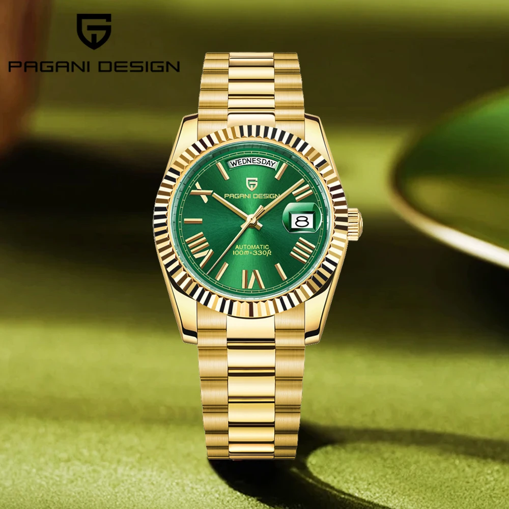 2025 جديد PAGANI DESIGN DD40 ساعة رجالي فاخرة ساعات أوتوماتيكية للرجال ساعات المعصم الميكانيكية الياقوت مرآة ساعة رجل الهدايا