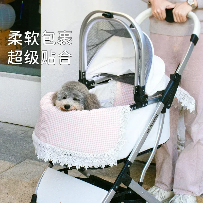 Cojín antipolvo para coche de gatos y perros mini con encaje bonito - imagen 2