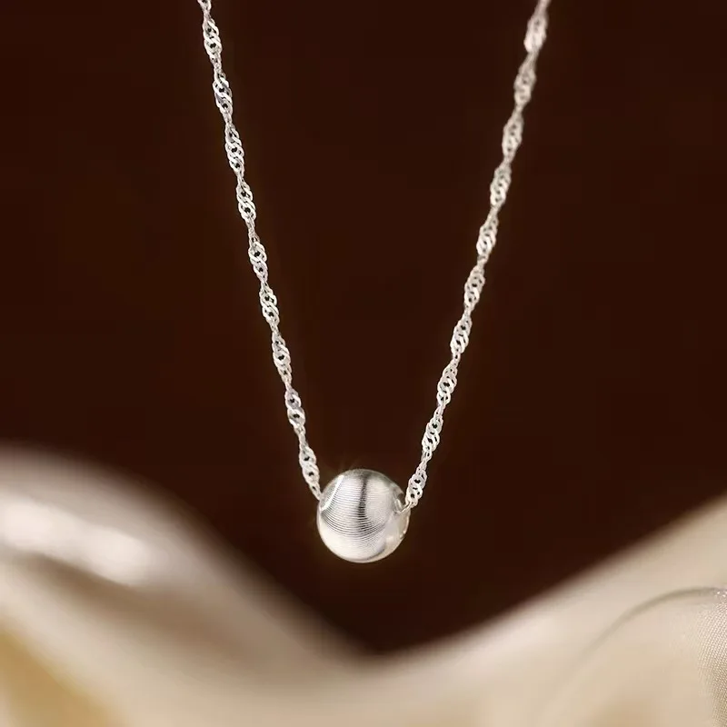 Silver Color Personality Round Bead Necklaces for Fashion Women Fashion Jewelry Geometric Exquisite Accessories