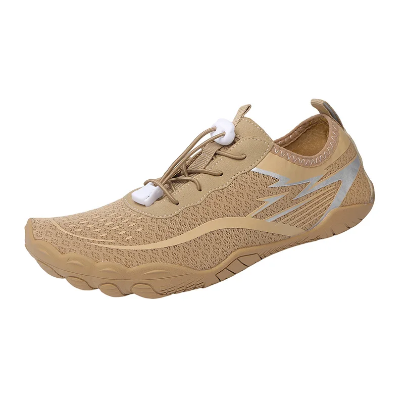 Breathable Mesh Outdoor Water Sports Shoes Anti Slip Rubber Outsole Quick Release Lace Barefoot Footwear For Kayaking Trekking