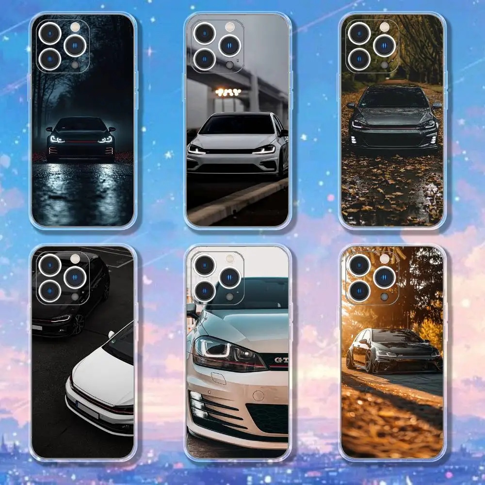 

Sport G-GolF-ES G-GTI Car Phone Case For iPhone 16,15,17,12,13,14,11 Max,Pro,Plus,X,XS,XR,SE4,E Mini Transparent Cover