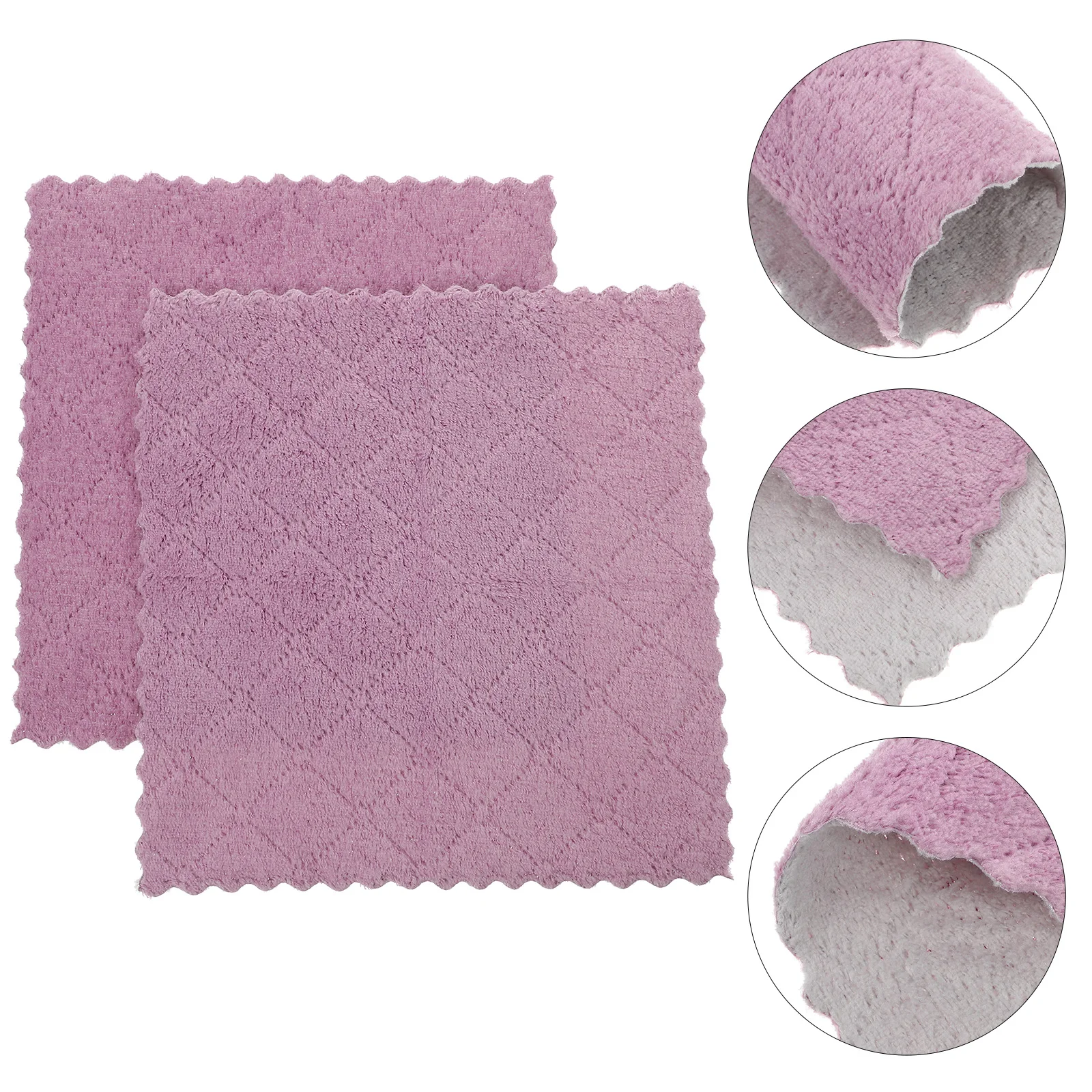 

10pcs Cleaning Cloth Non Scratch Dish Thicken Duster Multi Purpose Kitchen Home Use Water Adsorption Lint Quickly