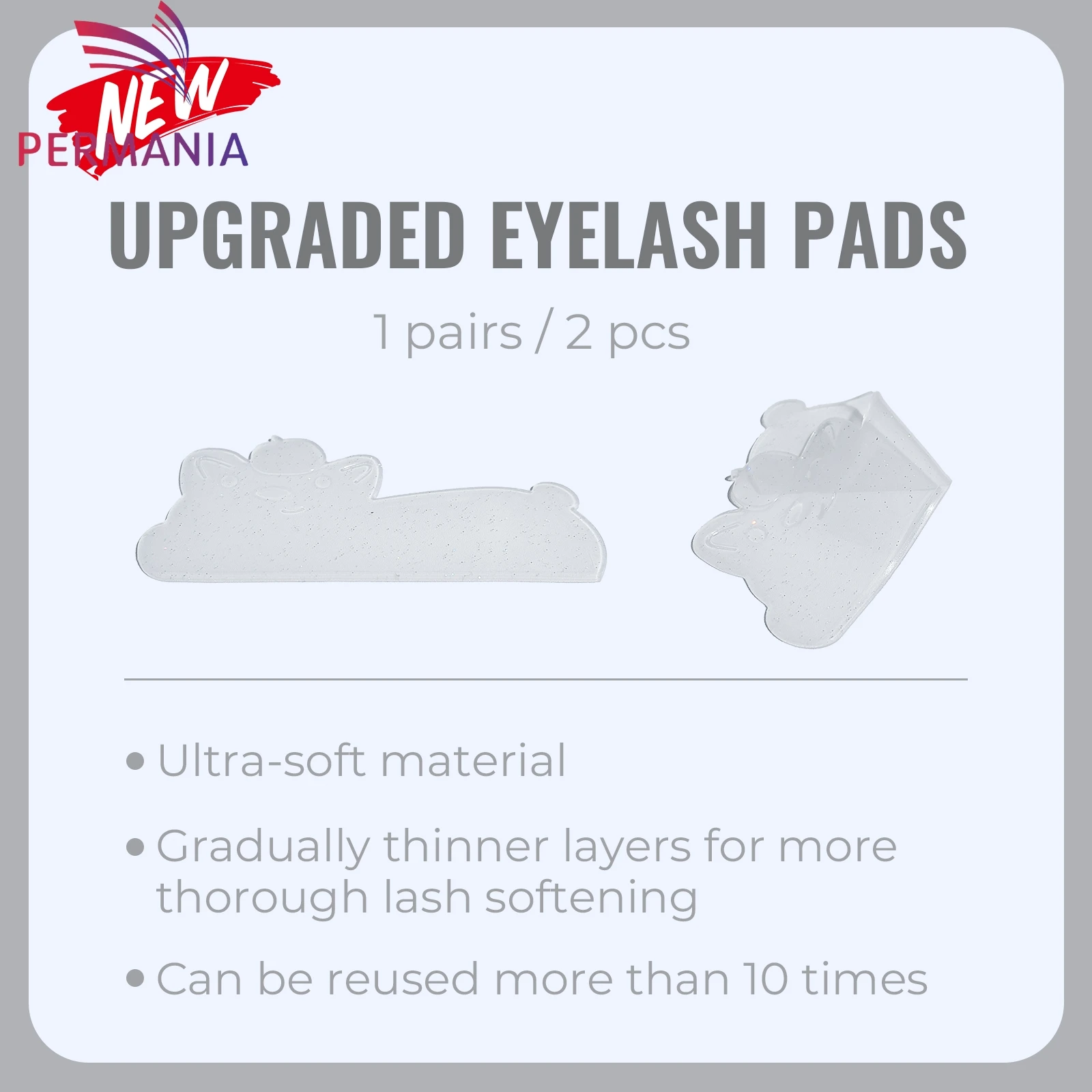 PERMANIA Super Sticky Lash Perm Pads Weichmachende Hebe Wimpern Rod Shield Selbstklebende 3D Wimpernzange Zubehör Make-up-Tool