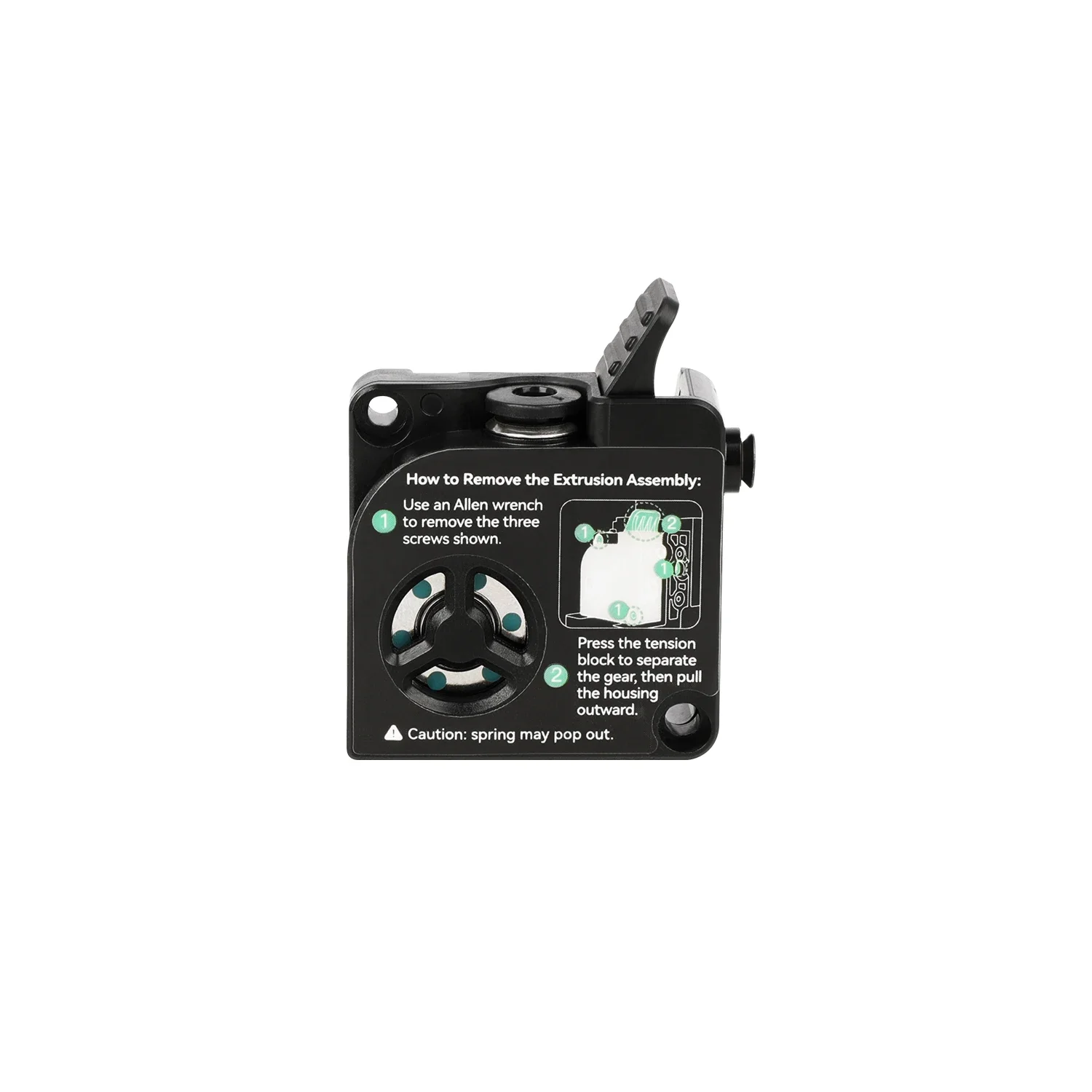 3D Printer Parts Creality Original K2 Plus Extruder Front Cover Printing Parts Extruded Front Shell Kit Near Black for K2 Plus