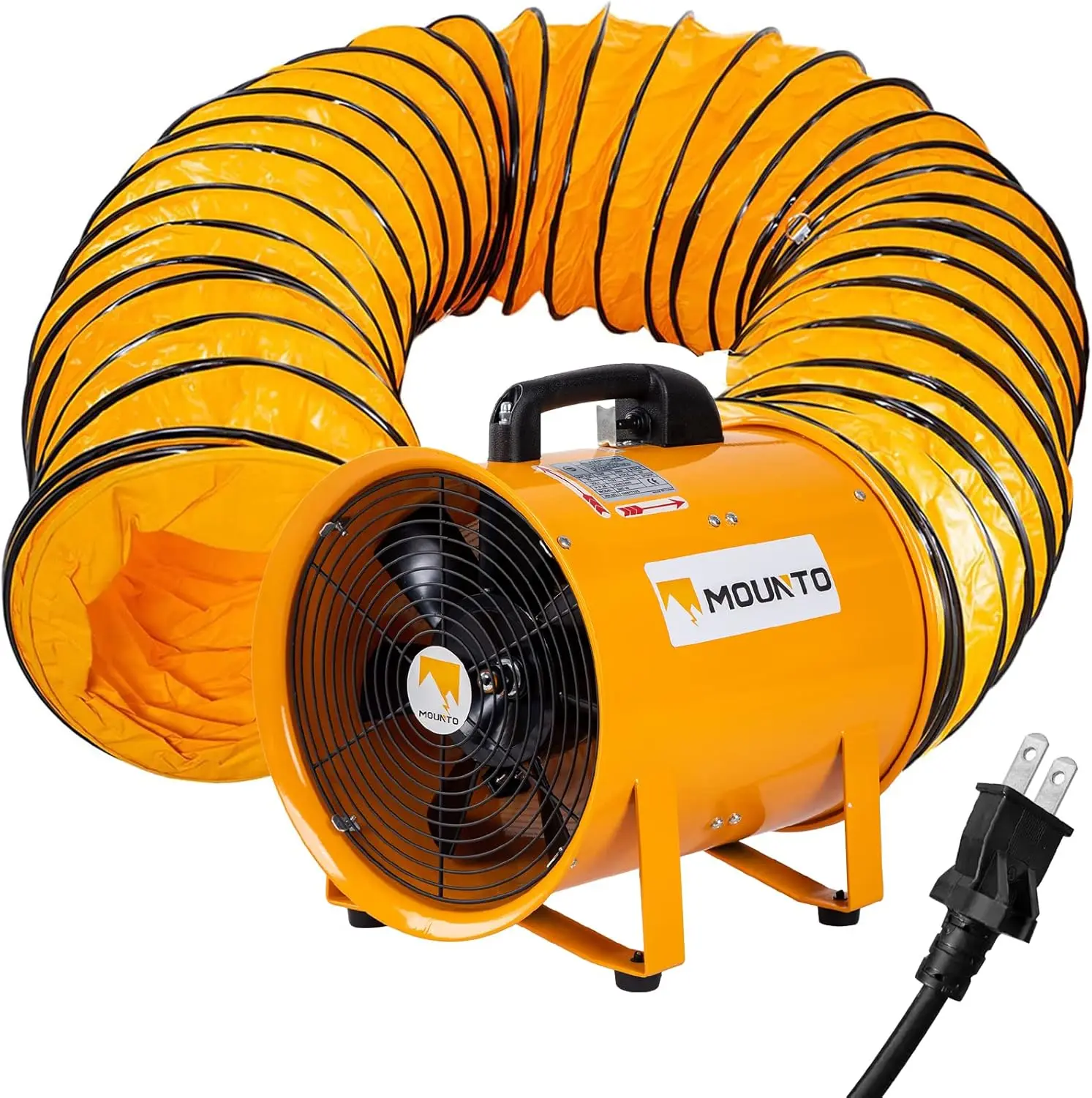 Heavy Duty Cylinder Axial Fan with 25-Foot Vinyl Hose | High-Performance Portable Blower/Exhaust Fan | 2900 CFM D