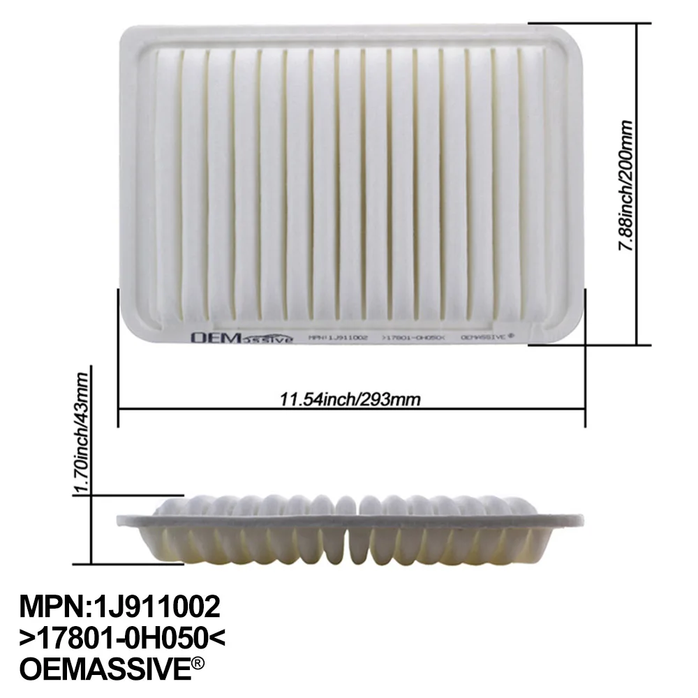 For Toyota Prestige Camry XV40 XV50 2007 2008 2009 2010 2011 2012 2013 2014 2015 2016 2017 2.4L 2.5L 2AR-FE 2AZ-FE Air Filter