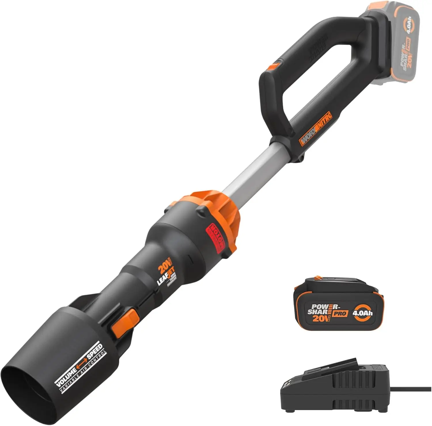 

Nitro WG543 20V Leaf Blower Cordless with Battery and Charger, Blowers for Lawn Care Only 3.8 Lbs., Cordless Leaf Blower Brushle