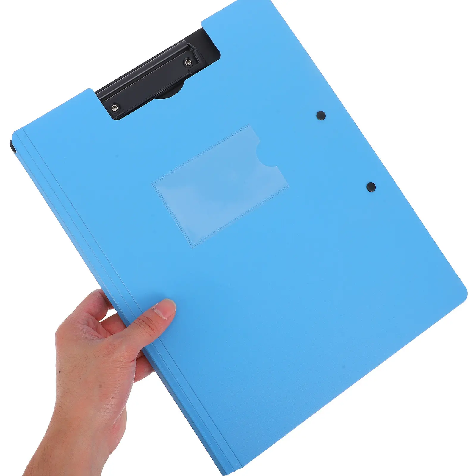 Foldable Clipboard Double Clips A4 Secretary Folder Office School Plastic Document Storage Writing Board Organizer