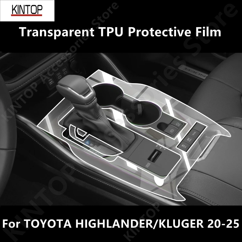 

For TOYOTA HIGHLANDER/KLUGER 20-25 Car Interior Center Console Transparent TPU Protective Film Anti-scratch Repair Film