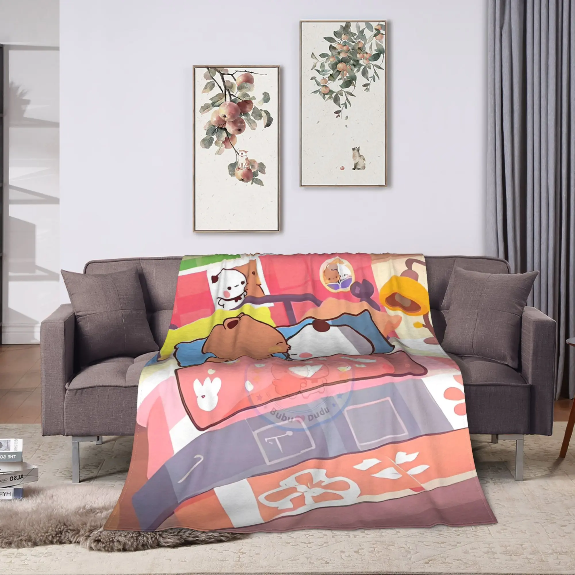 Bubu and Dudu Series Blankets  Travel Flannel Throw Blanket For Living Room Super Warm Design Quality Bedspread Gift Idea