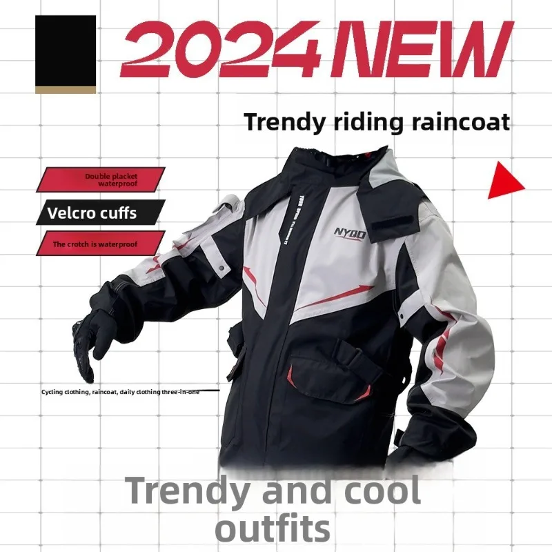 

Motorcycle Raincoat Set, Cycling Suit, Motorcycle, Electric Vehicle, Mountain Bike, Full Body Waterproof Rider Protection
