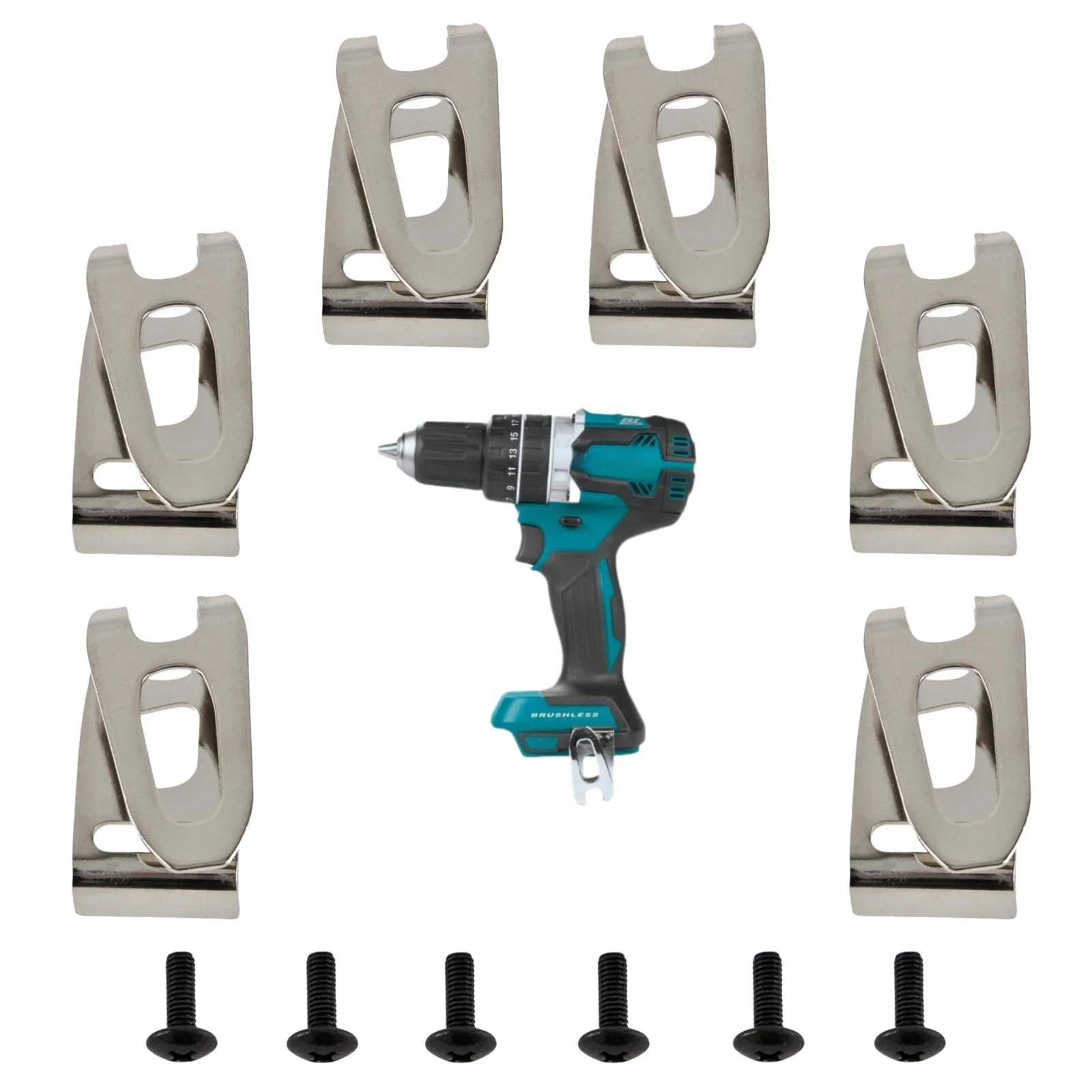Clipe de Cinto para Furadeiras e Parafusadeiras de Impacto Makita 18V - Suporte de Bits e Acessórios para Ferramentas Elétricas