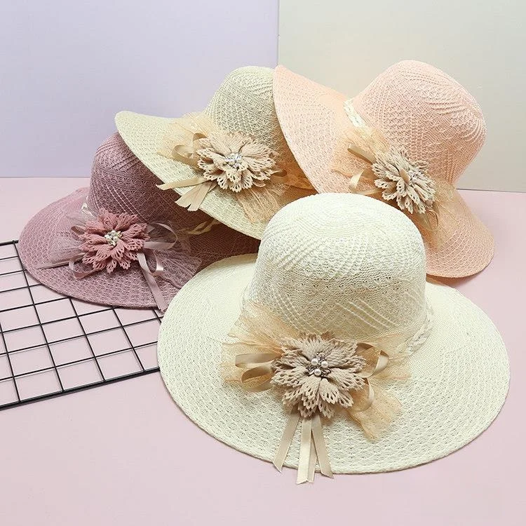 

Ladies Large Brim Straw Hat Summer Beach Vacation Outdoor Travel Sun Protection Korean Fashion Sunshade Hat Ocean Side Cap
