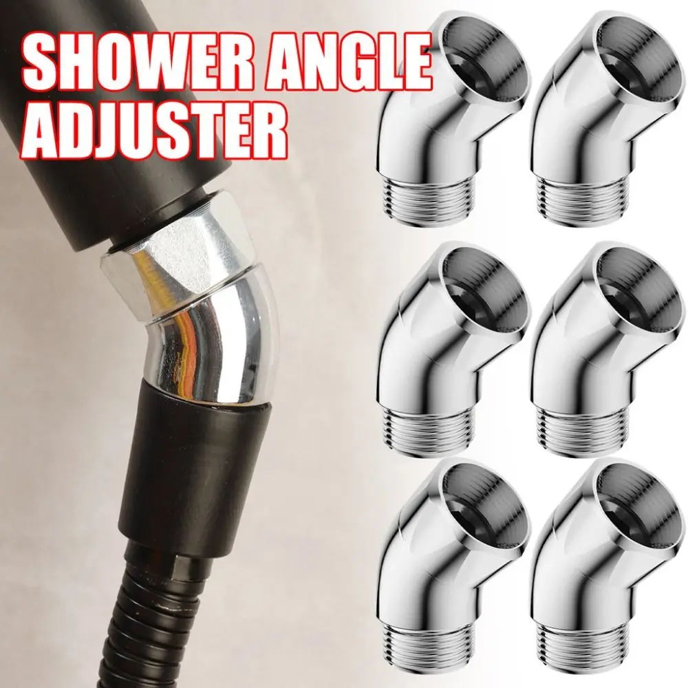 

Convenient 135 Degree Showerhead Angle Adjuster Universal Port Handheld Shower Elbow Adapter 1/2-inch Elbow Shower Connector