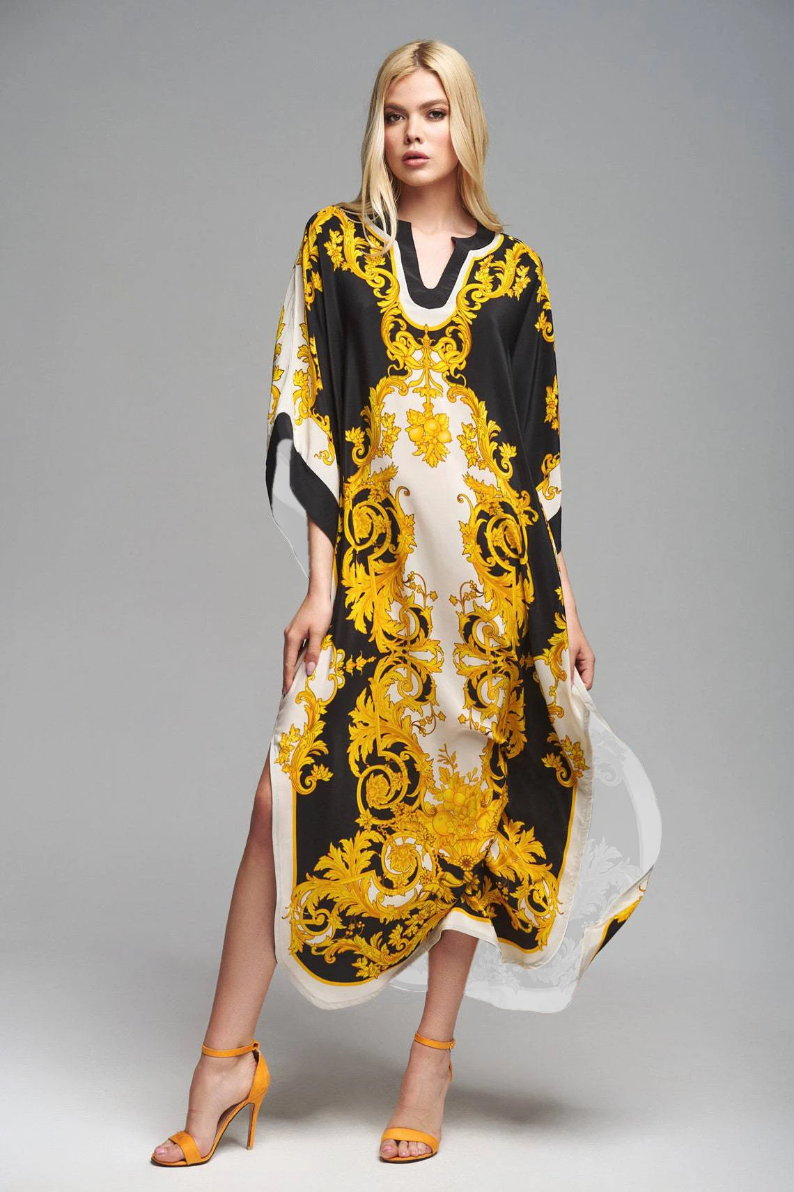 Sukienki kaftan dla kobiet plus size, narzutki na strój kąpielowy, kaftany maxi, sukienki plażowe