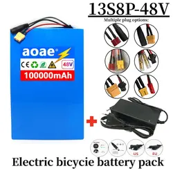 Li-ion 100000MAH 48V 13S8P Suit Citycoco Motorized Scooter Use Battery Model Aircraft Electric Tools Cartssolar Energy Inverters