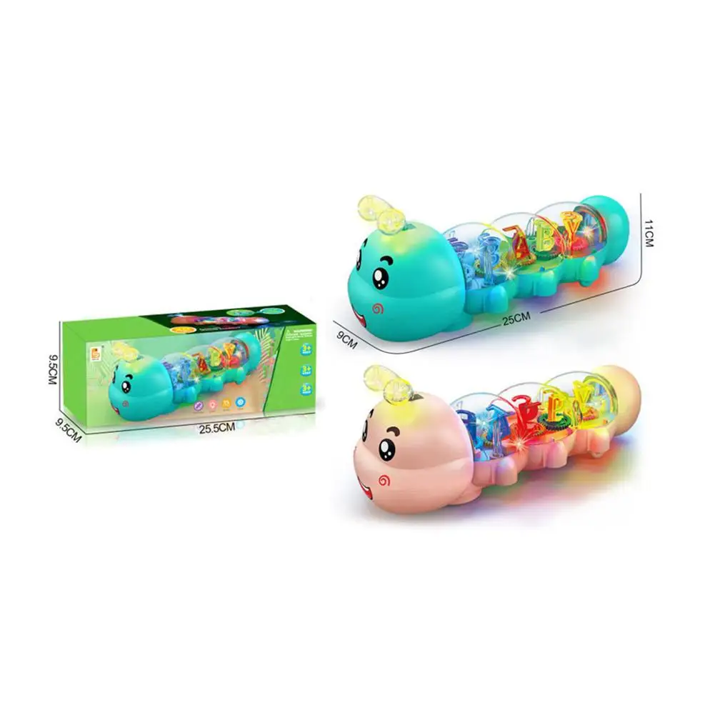 Juguete con diseño de oruga para niños, juguete Musical con luz y sonido, Animal para gatear, regalo de cumpleaños cautivador