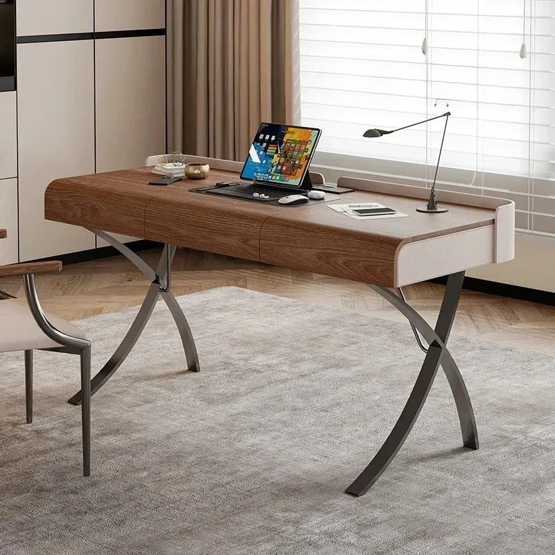 

Итальянский светильник из цельного дерева, роскошный простой компьютерный рабочий стол, домашний стол, письменный стол для спальни, кабинета