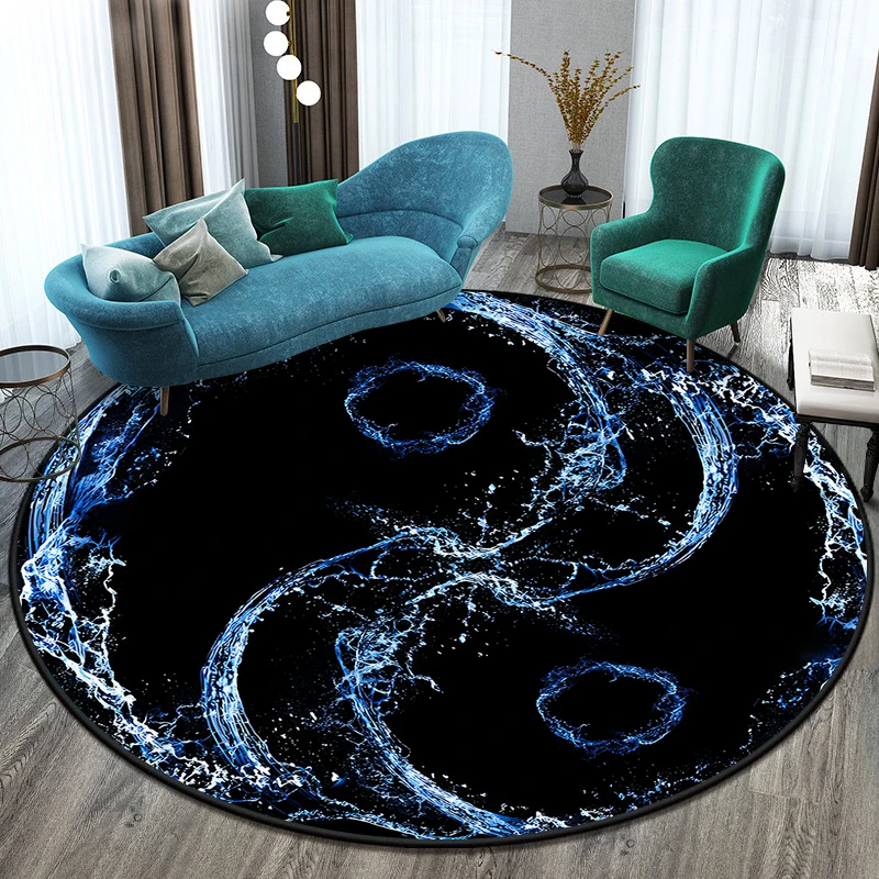 Chinese Tai Chi Bagua Circular Carpet Home Living Room Bedroom Bathroom   Decoration Area 